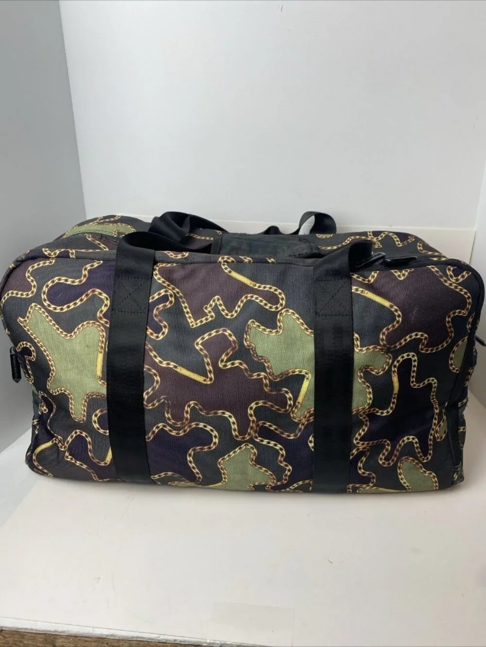 Sprayground Duffle Bag Gold Chain Camo Travel Gym Bag